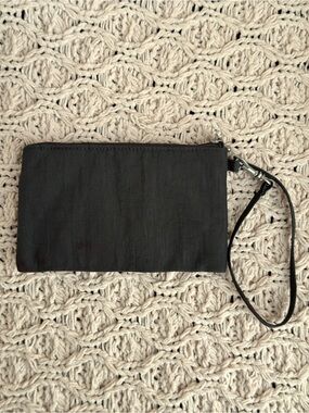 Olive Green RFID Wristlet Zip Pouch Travel Organizer